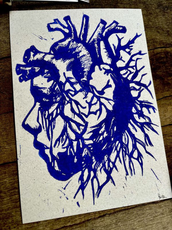 Kleiner Posterdruck HERZKOPF – Bild 2